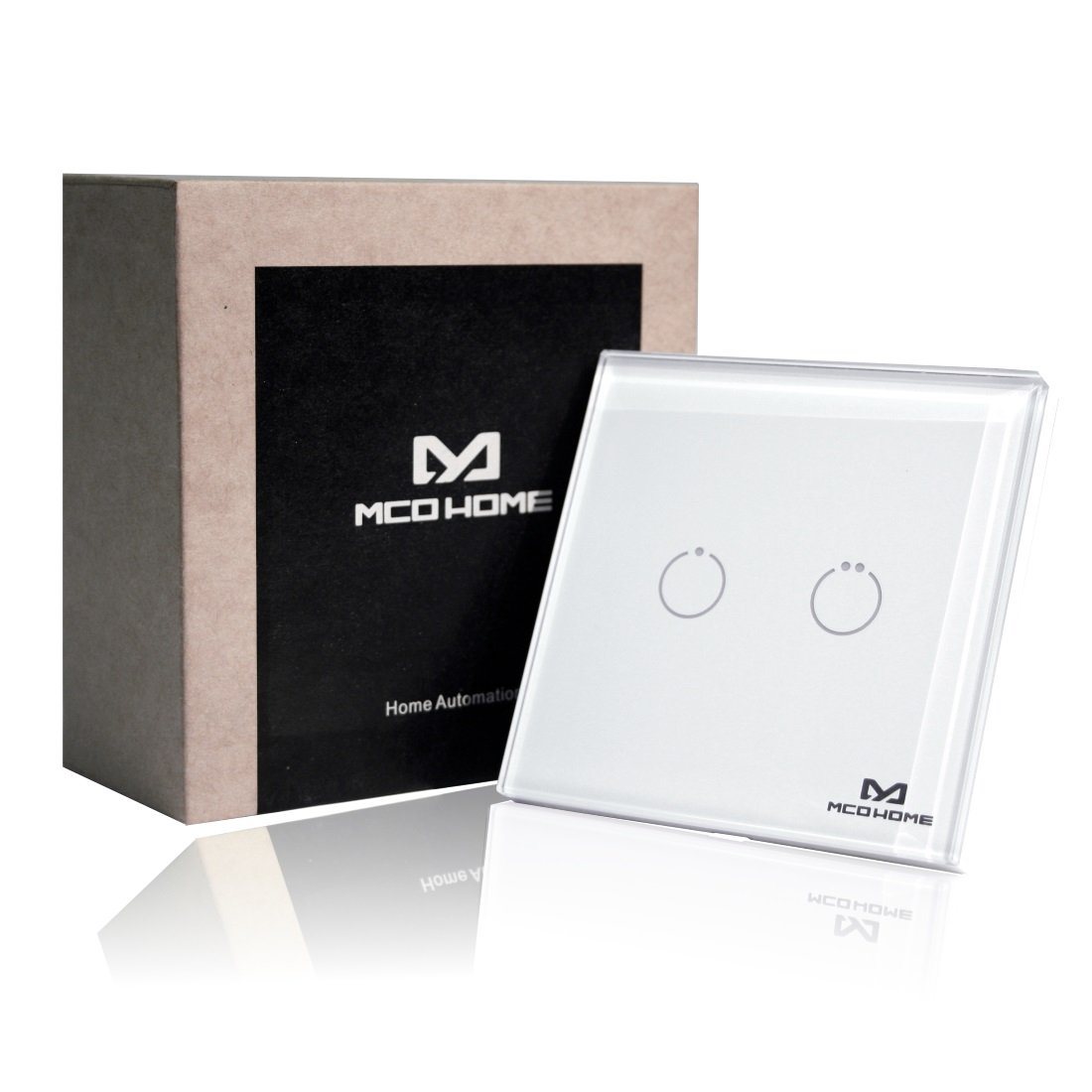 MCOHome Touch Panel Switch MH-S312 Two Gangs